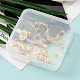 Латунные серьги-гвоздики из циркония KK-TA0001-04G-3