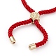 Bracelets coulissants ajustables à cordon torsadé en nylon BJEW-JB05857-6