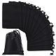 Nbeads ポリエステル巾着袋 12 個  7.8x6.3 黒ナイロンバッグ巾着収納袋トグルギフトバッグジュエリーポーチスポーツホーム旅行ジュエリーキャンディ収納 ABAG-WH0035-026C-1
