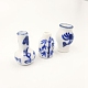 Сине-белая фарфоровая ваза с миниатюрными украшениями BOTT-PW0001-151-4