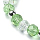 2 pièces 2 ensembles de bracelets extensibles en perles de verre de couleur BJEW-JB10027-02-4