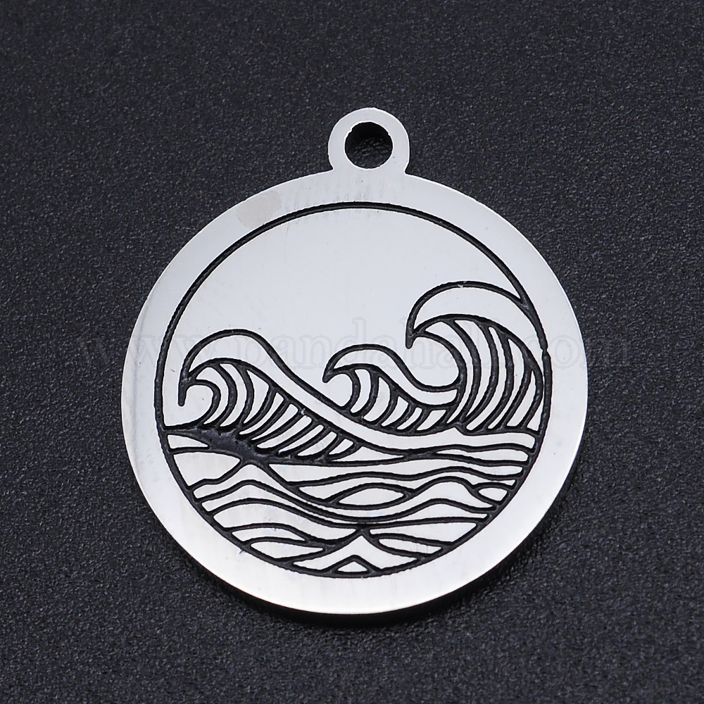 Wholesale 201 Stainless Steel Etched Pendants - Pandahall.com