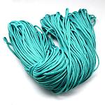 7 núcleo interior cuerdas de poliéster y spandex, color sólido, para hacer pulseras de cuerda, verde mar claro, 4~5mm, alrededor de 109.36 yarda (100 m) / paquete, 420~500g / bundle