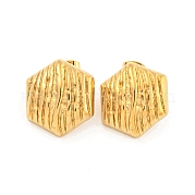 Шестигранные серьги-гвоздики из нержавеющей стали 304 EJEW-L290-019G