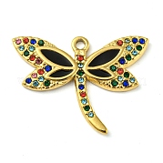 Ion Plating(IP) Real 18K Gold Plated 304 Stainless Steel Rhinestone Pendants STAS-P341-04G-03