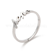 304 anello regolabile con parola speranza in acciaio inossidabile RJEW-L107-027P