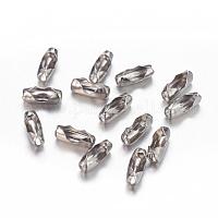 Stainless Steel Ball Chain Connectors, Stainless Steel Color, 7x3x2mm,  Hole: 1mm, Fit for 2mm ball chain