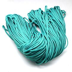 7 nucleo interno corde in poliestere e spandex, tinta unita, per la realizzazione di braccialetti di corda e cordoncini per lacci di scarpe, verde mare chiaro, 4~5mm, circa 109.36 iarde (100 m)/fascio, 420~500g / bundle