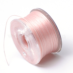 Hilos de abalorios de nailon con recubrimiento especial para abalorios, rosa, 0.1mm, aproximamente 50 yardas / rodillo