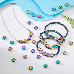 Гальванизированные стеклянные бусины и стеклянный бисер GLAA-PH0003-51