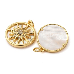 Латунные микропаве прозрачные подвески с фианитом&nbsp;KK-P308-83G