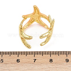 Латунные эмалевые регулируемые манжеты для женщин RJEW-G357-01A