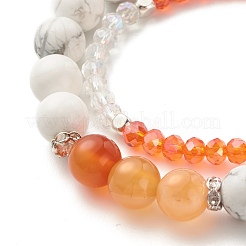 Mehrreihiges Armband mit Mond- und Sternanhänger&nbsp;BJEW-TA00033-01