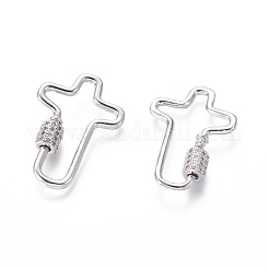 Латунь микропаве кубический цирконий винт карабин подвески с замком ZIRC-I031-20P