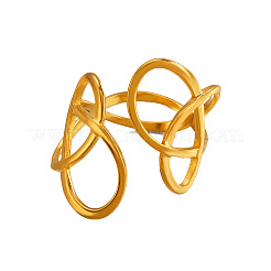 Anelli aperti con polsino in acciaio inossidabile 304 con linea irregolare&nbsp;WGB259B-01