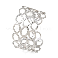 Браслеты-манжеты из нержавеющей стали 304 для женщин&nbsp;BJEW-G757-11P