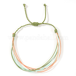 Регулируемые плетеные браслеты из синтетического волокна и плюшевого шнура&nbsp;AK4281-6