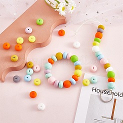 20 шт. 10-х цветные силиконовые бусины-рондели JX323A-01