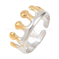 Anelli aperti con polsino in acciaio inossidabile 304&nbsp;RJEW-Z138-01GP-01