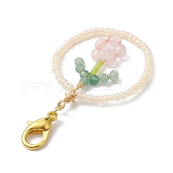 Anello fatto a mano perline di vetro decorazioni pendenti&nbsp;HJEW-MZ00067-01