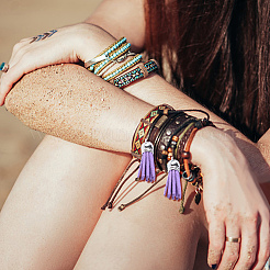 100 шт. Искусственная замша подвеска с кисточкой украшения&nbsp;FIND-SC0001-95B