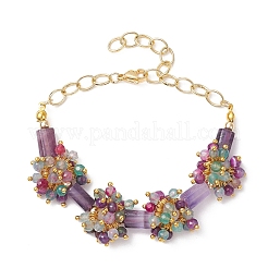 Браслеты из натуральных бусин агата&nbsp;BJEW-JB12164-01