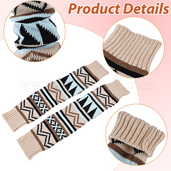 1 paire de chaussettes jambières en fibre acrylique&nbsp;AJEW-CY0002-12B