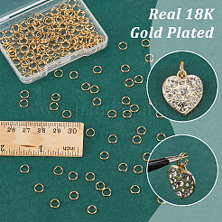 200 шт. латунные разрезные кольца FIND-UN0016-25B