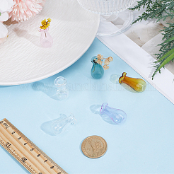 6 Stück Miniatur-Glasvasen-Ornamente in 6 Farben&nbsp;BOTT-CN0001-01