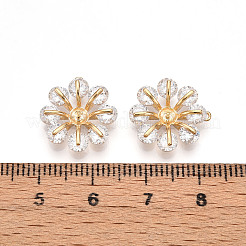 Pendentifs avec zircon cubiques à micro-pavés en laiton&nbsp;ZIRC-T016-20