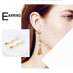 12 пара двухцветных латунных сережек-колец Huggie Hoop KK-FH0002-34