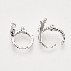 Латунные серьги-кольца из микро-паве с фианитами KK-T048-008P-NF