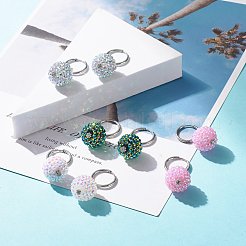 Серьги-кольца со сверкающими стразами EJEW-JE04813