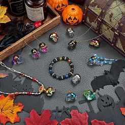 5шт 5 цветные гальванические стеклянные подвески k9 EGLA-SZ0001-35