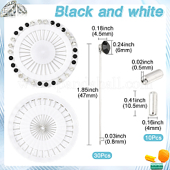 1 набор железных брошей со стразами&nbsp;AJEW-SC0031-23B