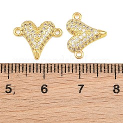 Dijes de latón con micro pavé de circonita cúbica transparente&nbsp;CU-CBAB3AD-02G-02