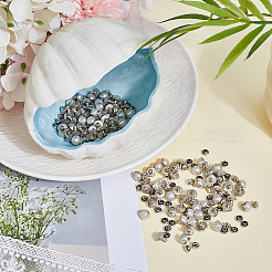 100 шт. латунь с заклепками из стеклянного жемчуга&nbsp;KK-CL0001-02