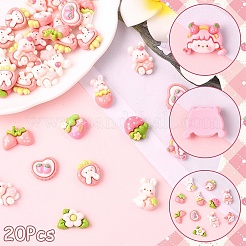 20 шт. симпатичных кабошонов из непрозрачной смолы с эффектом декодирования&nbsp;RESI-YW0005-48