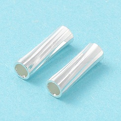 メッキ真鍮チューブビーズラック  鉛フリー、カドミウムフリー  925銀メッキ  3x10mm  穴：2mm&nbsp;KK-R149-02B-S