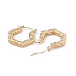 Серьги-кольца из шестигранной нержавеющей стали 304 для женщин EJEW-B018-09G