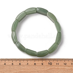 Эластичные браслеты из натуральных зеленых авантюриновых бусин для женщин и мужчин BJEW-C097-02A-08