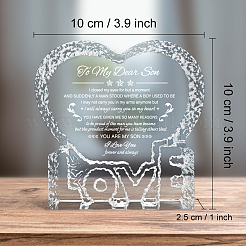 Сердце со словом k9 стеклянные фигурки DJEW-WH0026-002