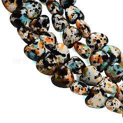 Нити из синтетических бирюзовых бусин&nbsp;TURQ-P002-01A-04