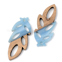 Pendentifs en bois de résine et de noyer&nbsp;X-RESI-S389-062A