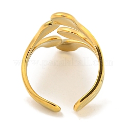 Ионное покрытие (ip) 304 нержавеющая сталь каплевидной формы открытое манжетное кольцо для женщин RJEW-A043-14G