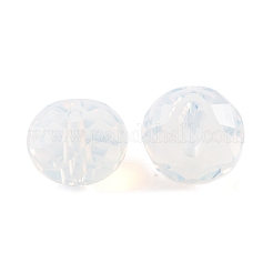 K9ガラス模造オーストリアクリスタルビーズ  多面カット  ロンデル  ホワイト  8x5~5.5mm  穴：1.2~1.5mm&nbsp;GLAA-D015-01A-29