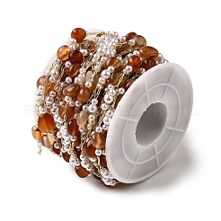 Цепочки из бусин ручной работы с натуральными самородками сердолика&nbsp;CHC-F020-03G-04