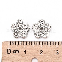 Blühen Legierung Rhinestone-Dia-Charme&nbsp;LS-RSB358-3P