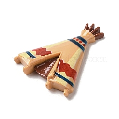 Кабошоны из непрозрачной смолы с изображением мультяшного племени&nbsp;RESI-M043-01G