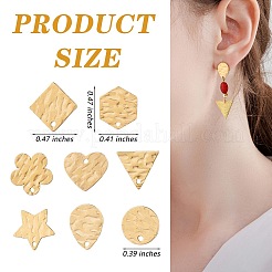 18 шт. 9 шт. фурнитура для сережек-гвоздиков из нержавеющей стали 304&nbsp;STAS-SZ0002-88